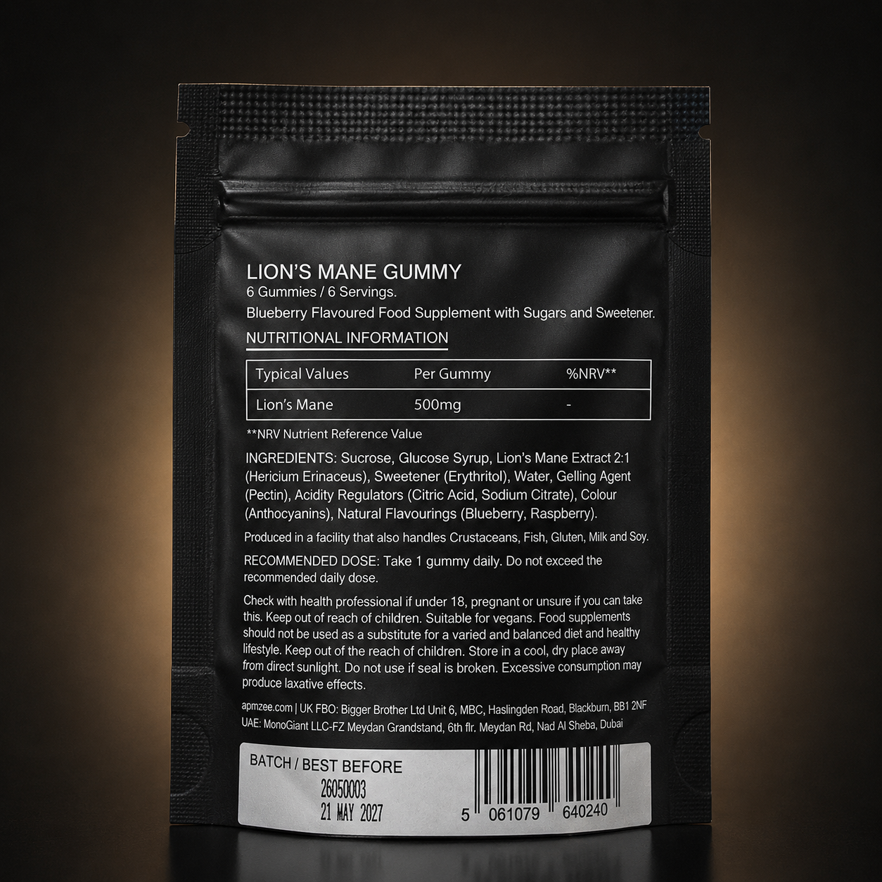 Lion's Mane Gummies Sample