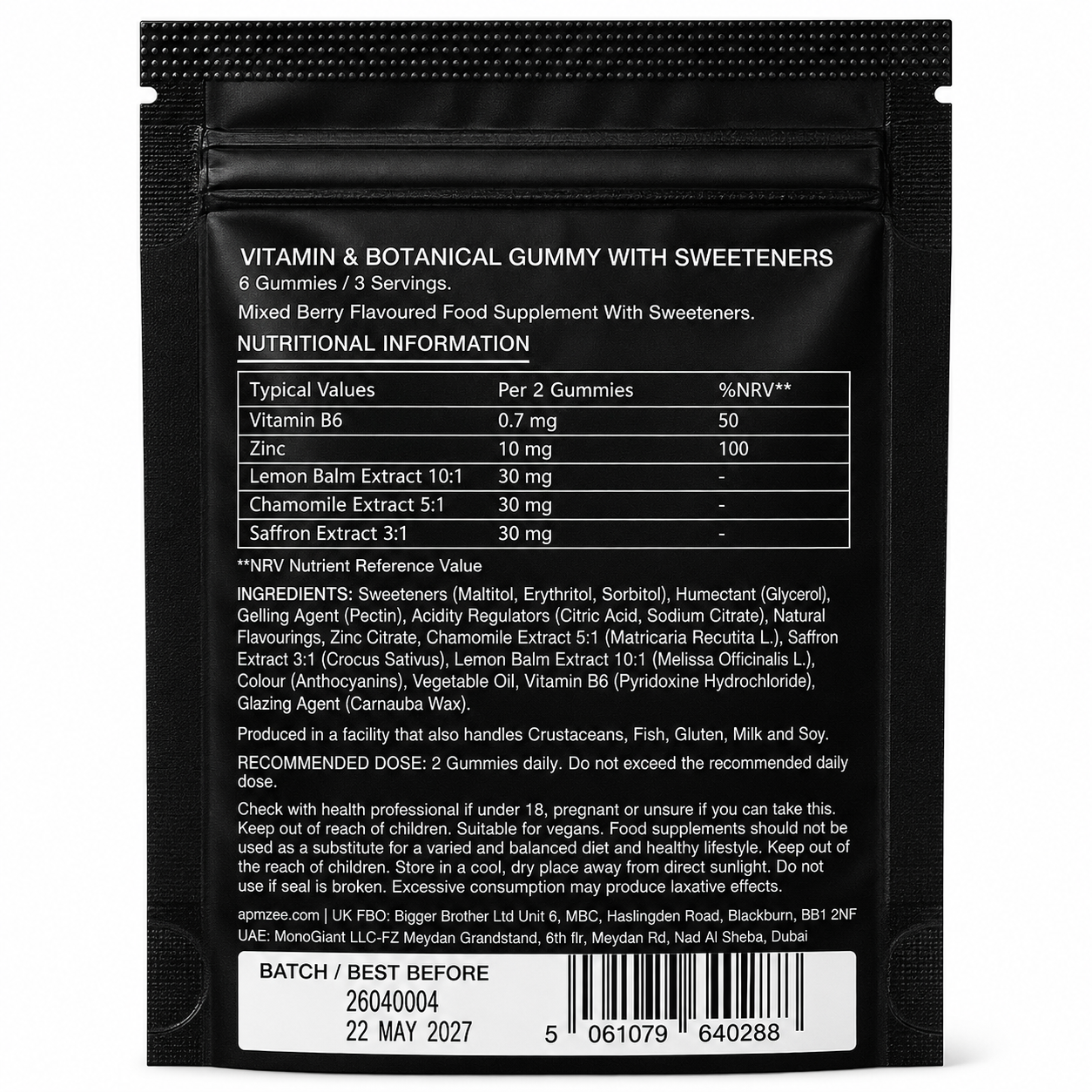 6 Gummies - Mixed Berry